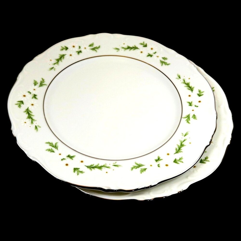 Crown Jewel Bridal Wreath Bavaria Dessert Plates Set of 2 – Vintage 1960s - Picture 5 of 7